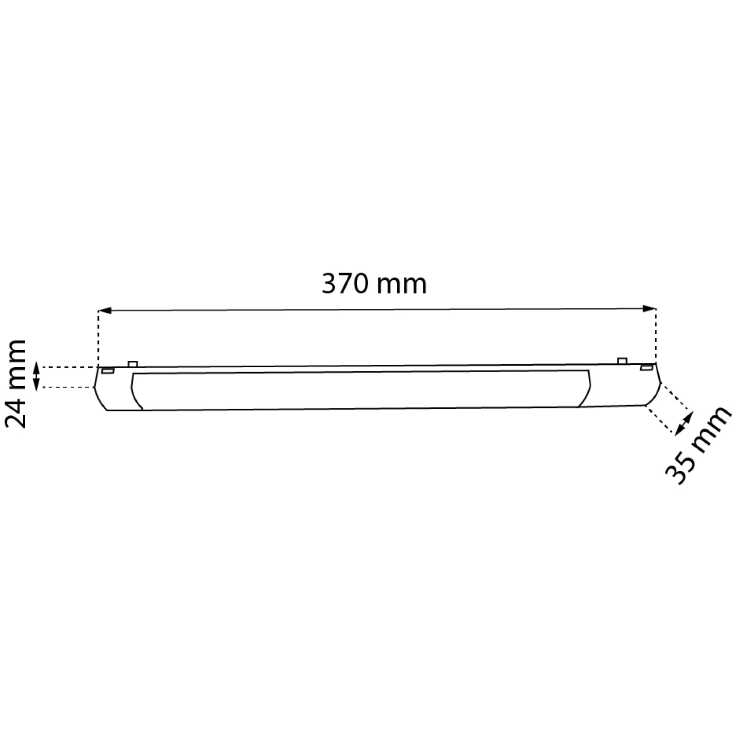 Spot magnetyczny Komatsu Slim - Czarny - 48V 12W 960lm (370 mm) 4000K (6050) - Shilo