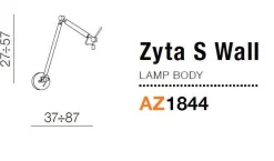 stelaż do kinkietu Zyta S (podstawa) kolor czarny (MB2300-S) Azzardo
