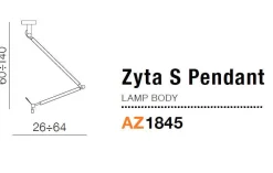 stelaż do lampy Zyta S wisząca (podstawa) kolor czarny Azzardo