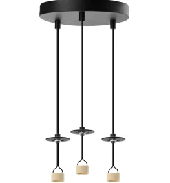 Stelaż lampy wiszącej LUCAS BASE 3R PENDANT GU10 Czarny (AZ6158) - Azzardo