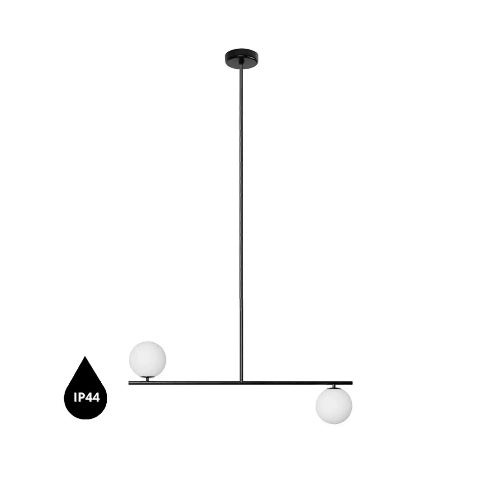 SUGURI C czarna lampa sufitowa w rozmiarze XL z podwyższoną szczelnością IP44 (SGC322RS66) - Ummo