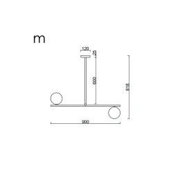 SUGURI C czarna lampa sufitowa w rozmiarze M z podwyższoną szczelnością IP44 (SGC322RS6) - Ummo