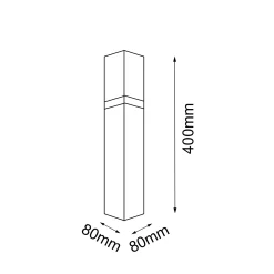 Słupek ogrodowy Fuku - Antracyt (400 mm) (9916) - Shilo Garden