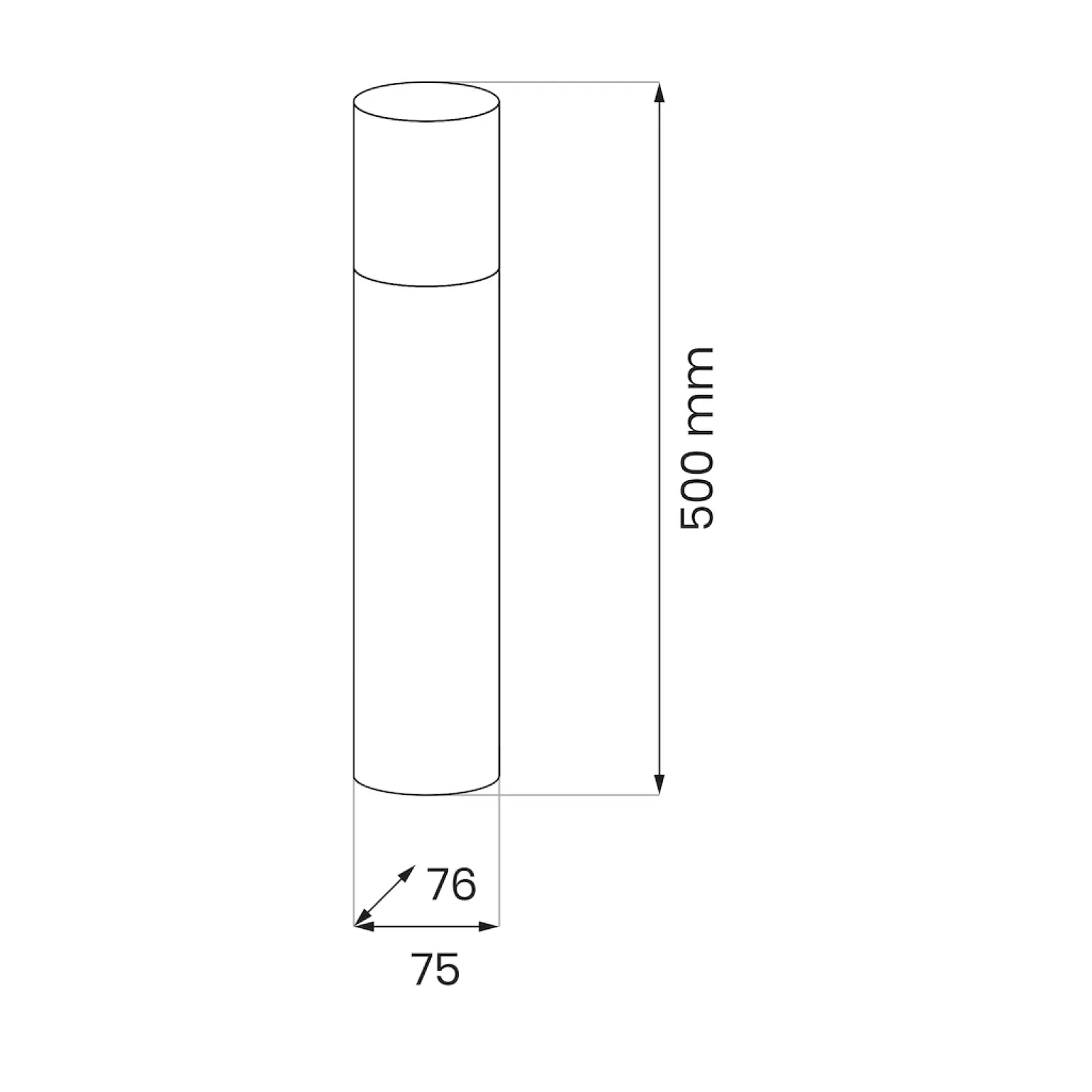 Słupek Ogrodowy Harlem 1xE27 IP44 50cm (EKO1711) - Eko-Light