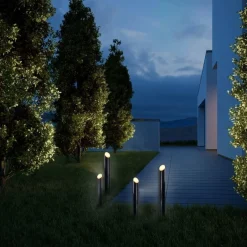 Słupek ogrodowy Saga - Antracyt (400 mm) (9918) - Shilo Garden