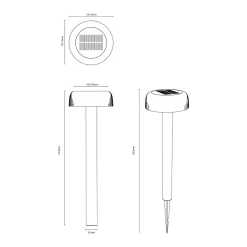 Słupek solarny wbijany w grunt BLUET LAMPA OGRODOWA ZEWNĘTRZNA (PT33111) - Zuma Line