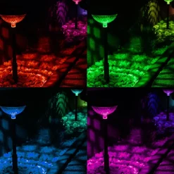 Słupek Solarny z kolorowym światłem Tom RGB IP44 2szt (EKO1452) - Eko-Light