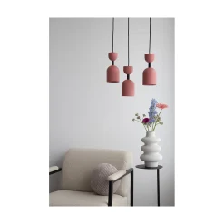 SUPURU beżowa sufitowa lampa wisząca z czarną rurką (SUA1210P0) - Ummo