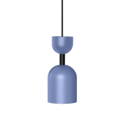 SUPURU niebieska sufitowa lampa wisząca z czarną rurką (SUA129P0) - Ummo