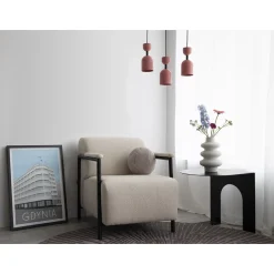 SUPURU niebieska sufitowa lampa wisząca z czarną rurką (SUA129P0) - Ummo