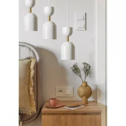 SUPURU 3P biała lampa wisząca / plafon z mosiądzem (SUP331P3) - Ummo