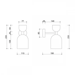 SUPURU W czarna regulowana lampa ścienna / kinkiet (SUK12000) - Ummo