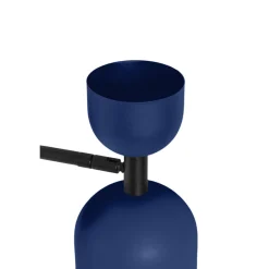 SUPURU W granatowa lampa ścienna / kinkiet z czarną rurką (SUK11320) - Ummo