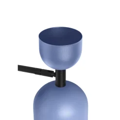 SUPURU W niebieska regulowana lampa ścienna / kinkiet z czarną rurką (SUK19020) - Ummo