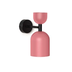 SUPURU W różowa regulowana lampa ścienna / kinkiet z czarną rurką (SUK18020) - Ummo