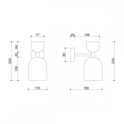 SUPURU W żółta regulowana lampa ścienna / kinkiet z czarną rurką (SUK11120) - Ummo