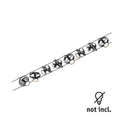 System linkowy DC zest Cardan max.8x7W GU5,3 Cz-mt /Chrom 230V/12V DC 60VA metal (PL94494) - Paulmann