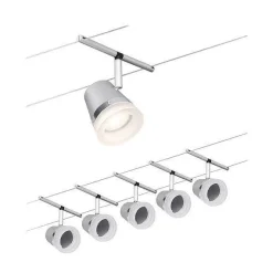 System linkowy DC zest Cone max5x10W Chrom mat/Chrom GU5,3 12V DC 60VA twszt/met (PL94459) - Paulmann