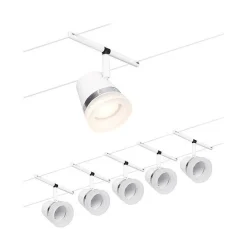 System linkowy DC zest Cone max5x10W Biały mat/Chrom GU5,3 12V DC 60VA twszt/met (PL94461) - Paulmann