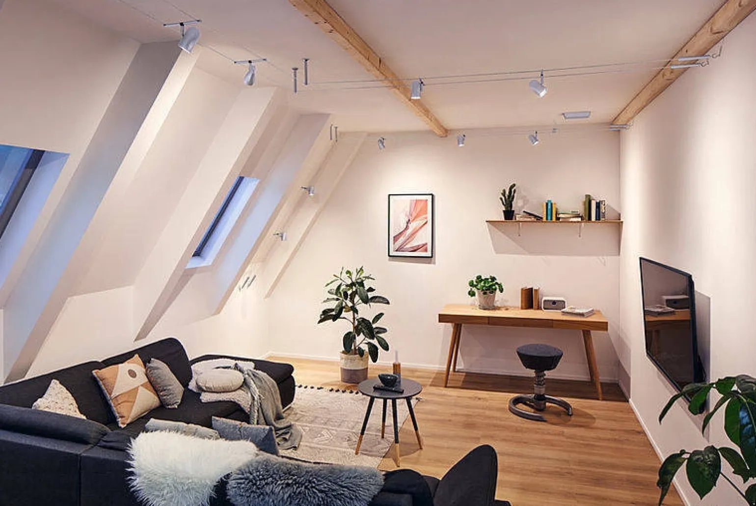 System linkowy DC zest Cup max5x10W Chrom mat/Chrom GU5,3 12V DC 60VA twszt/met (PL94465) - Paulmann