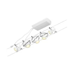 System linkowy zestaw Cardan max5x10W GU5,3 Biały mat/Chrom 12V DC 60VA twszt/metal (PL94438) - Paulmann