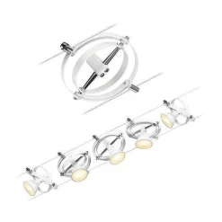 System linkowy zestaw Cardan max5x10W GU5,3 Biały mat/Chrom 12V DC 60VA twszt/metal (PL94438) - Paulmann