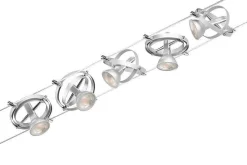 System linkowy zestaw Cardan max5x10W GU5,3 Chrom mat/Chrom 12V DC 60VA twszt/metal (PL94436) - Paulmann