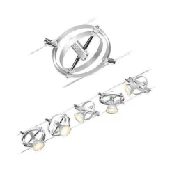 System linkowy zestaw Cardan max5x10W GU5,3 Chrom mat/Chrom 12V DC 60VA twszt/metal (PL94436) - Paulmann