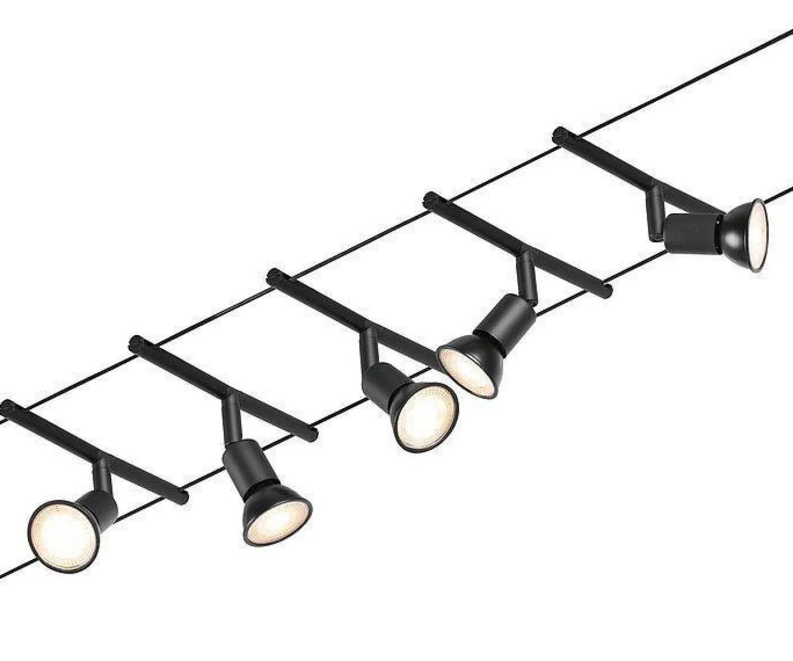 System linkowy zestaw Salt max5x10W GU5,3 Czarny mat/Chrom 12V DC 60VA twszt/metal (PL94446) - Paulmann