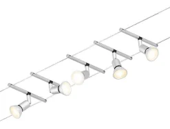 System linkowy zestaw Salt max5x10W GU5,3 Chrom mat/Chrom 12V DC 60VA twszt/metal (PL94442) - Paulmann