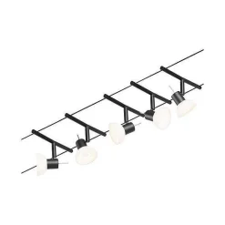 System linkowy zestaw Sheela max5x10W GU5,3 Czarny mat/Chrom 12V DC 60VA twszt/metal (PL94450) - Paulmann