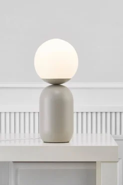 Szklana lampa stołowa NOTTI Nordlux E14 25W Metal Szary