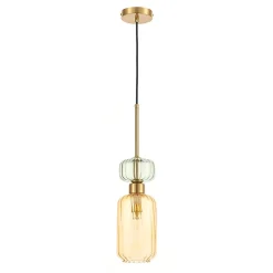 Szklana lampa wisząca MOLLY AMBER 1xE14 (ML1823) - Milagro