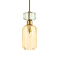 Szklana lampa wisząca MOLLY AMBER 1xE14 (ML1823) - Milagro
