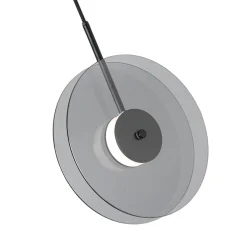 Szklana lampa wisząca pionowa Casy dymna LED CCT (LP-3176/1V SM) - Light Prestige