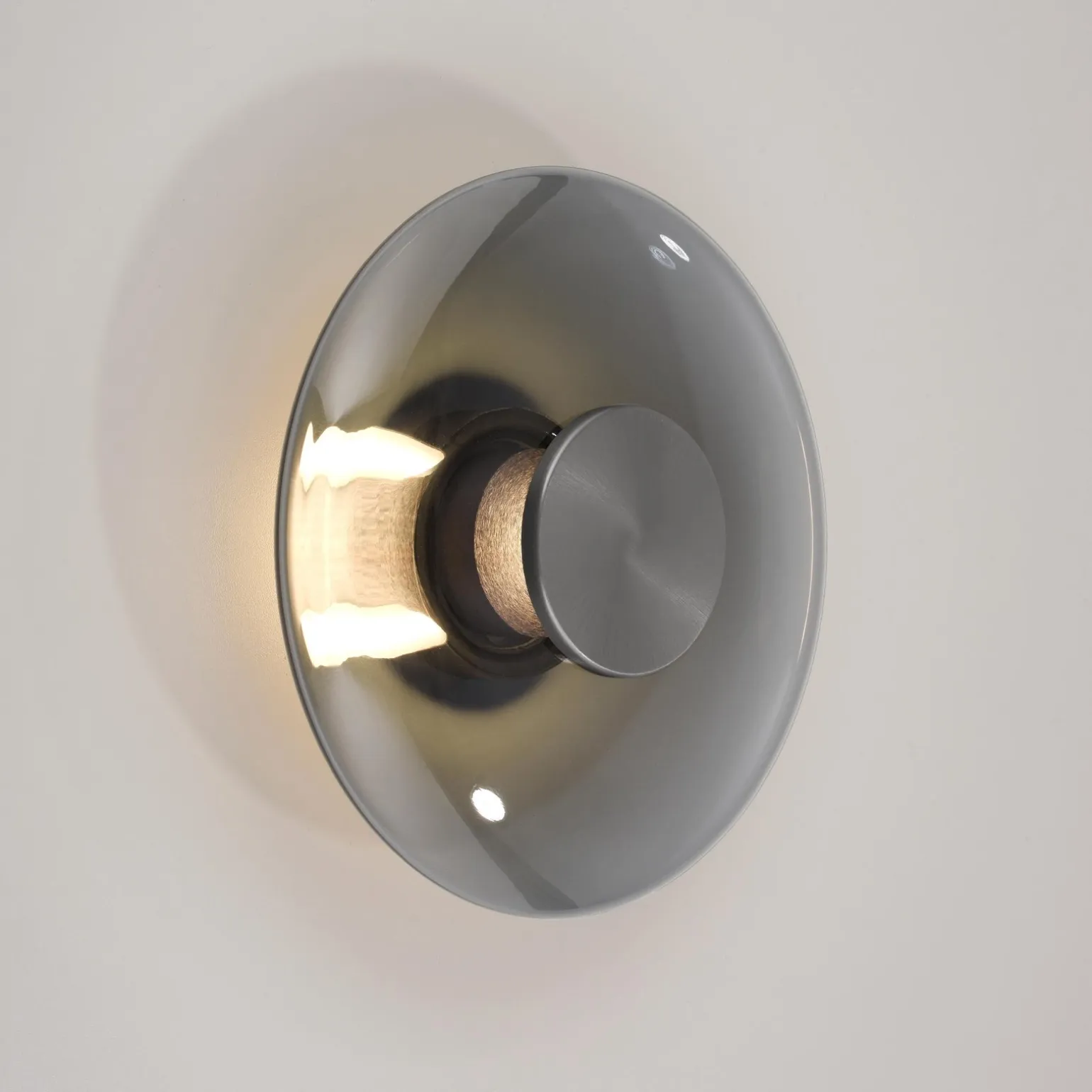 Szklany, ściemnialny kinkiet PURE VITRUM SZARY (6082-15) - Paul Neuhaus