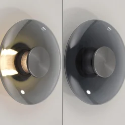 Szklany, ściemnialny kinkiet PURE VITRUM SZARY (6082-15) - Paul Neuhaus