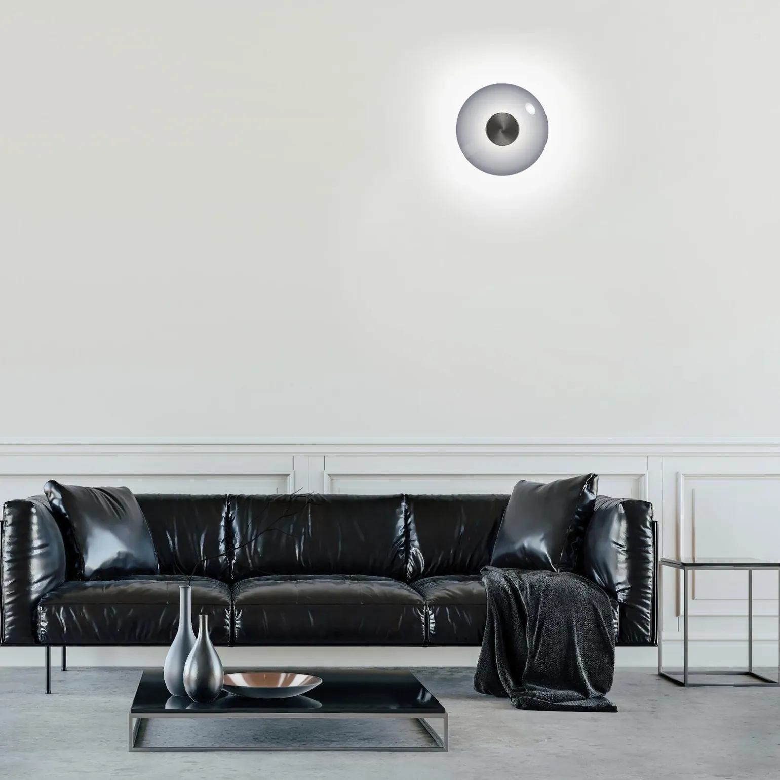 Szklany, ściemnialny kinkiet PURE VITRUM SZARY (6082-15) - Paul Neuhaus