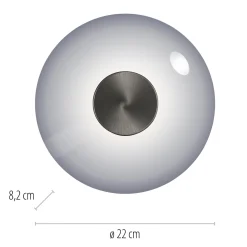 Szklany, ściemnialny kinkiet PURE VITRUM SZARY (6082-15) - Paul Neuhaus