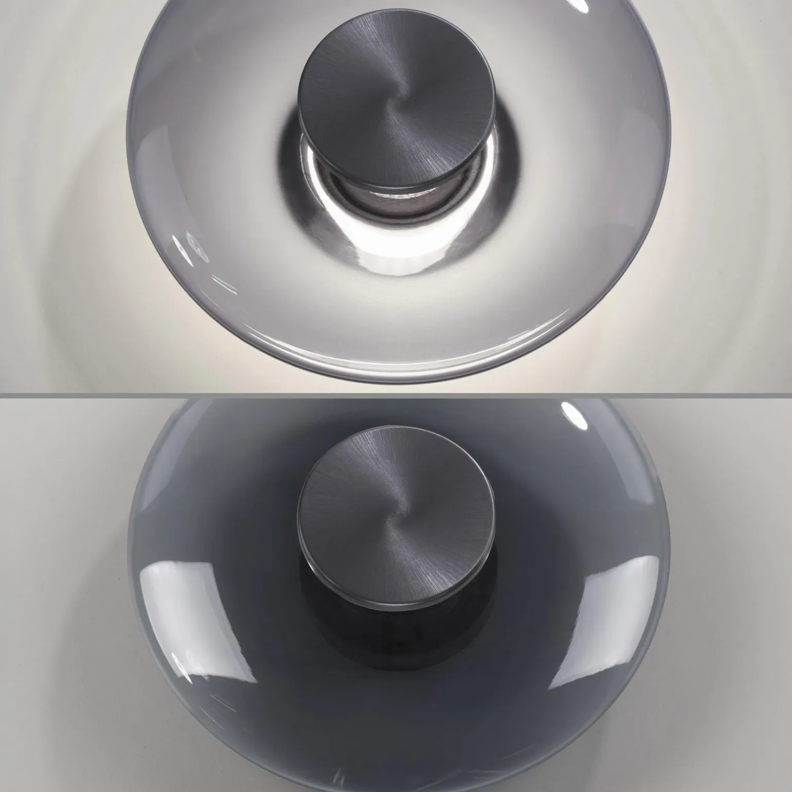 Szklany, ściemnialny kinkiet PURE VITRUM SZARY (6082-15) - Paul Neuhaus