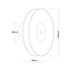Szklany kinkiet Casy dymny LED CCT (LP-3176/1W SM) - Light Prestige