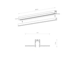Szyna magnetyczna wpuszczana 2 m NANO - LVM RECESSED TRACK 2M (11731) - Nowodvorski