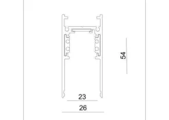 Szynoprzewód magnetyczny 2m GALAXY- SURFACE 23 (033399B) - ZARlight