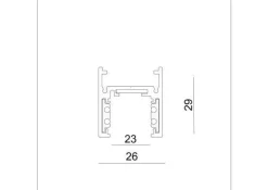 Szynoprzewód magnetyczny 3m GALAXY- SURFACE 23 LOW (033387B) - ZARlight