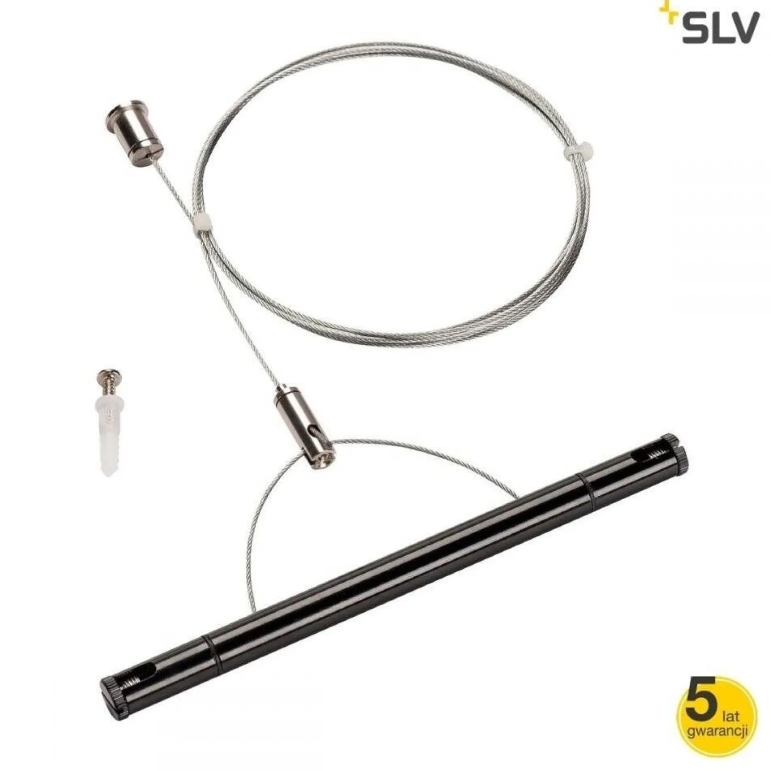 Tenseo, podwieszenie druciane, kolor czarny (1002697) - SLV