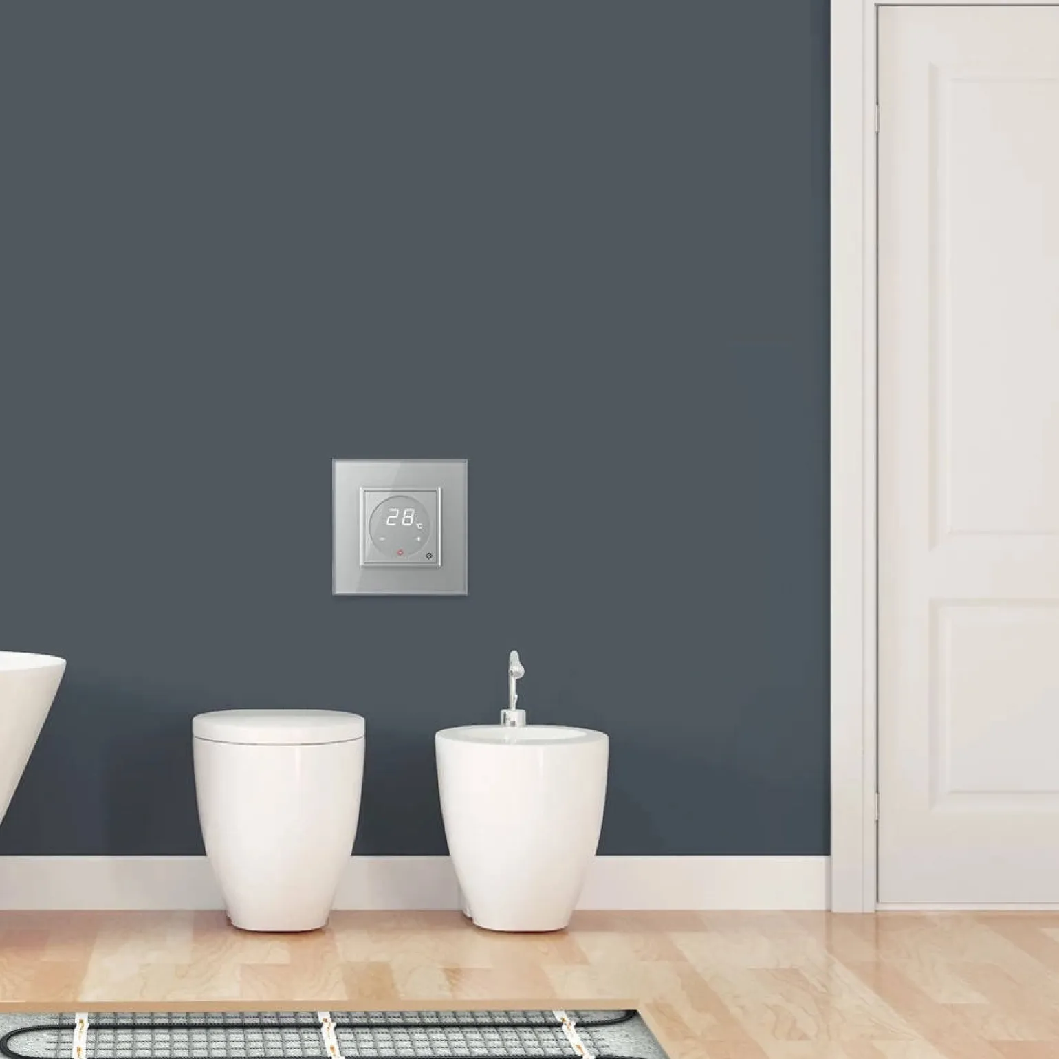 Termostat LIVOLO + Ramka pojedyncza Złota GPF-1 (VL-C701TMC-EC-63) LIVOLO