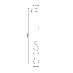TOWER BLACK Lampa wisząca przy lustrze 1XE27 (10871) - TK Lighting