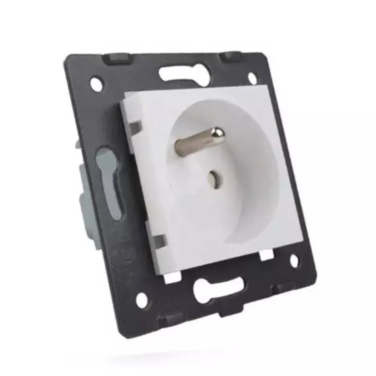 Trzy gniazda elektryczne koloru białego z bolcem 16A - 230V (VL-W03FR-61) LIVOLO