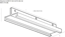 Uchwyt do szyn DOBAC TRACK długi czarny (MHT1-P2-BK) - Maxlight