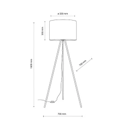 UMBERTO LINEN GOLD LAMPA PODŁOGOWA 1 (16036) - TK Lighting